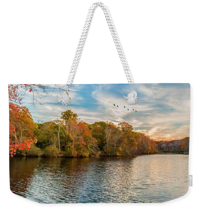 Park Weekender Tote Bag featuring the photograph Trout Pond by Cathy Kovarik
