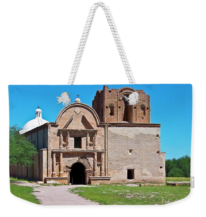 Places Weekender Tote Bag featuring the photograph Tumacacori #2 by Kathy McClure