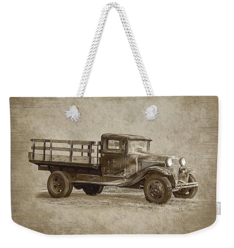 Truck Weekender Tote Bag featuring the photograph Vintage Truck by Cathy Kovarik