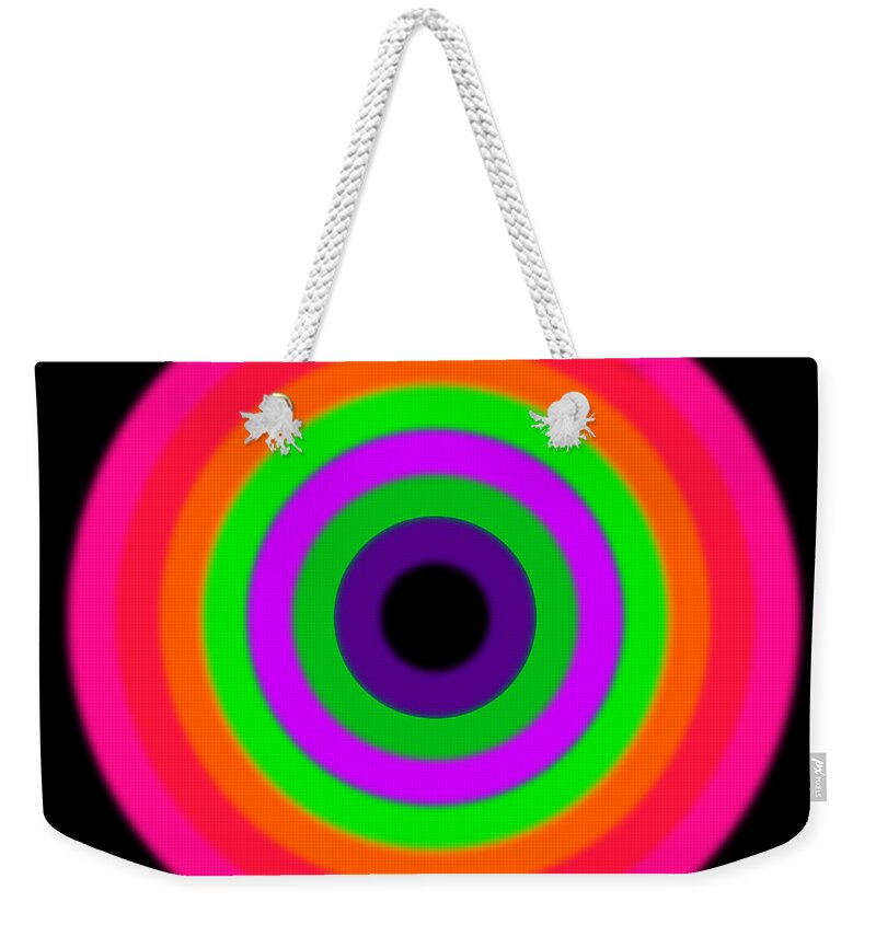 Rainbow Weekender Tote Bag featuring the painting Violet #1 by Charles Stuart