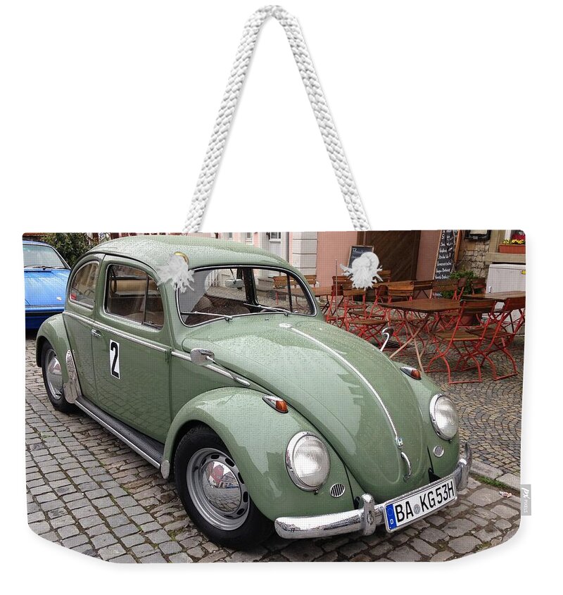 Volkswagen Beetle Weekender Tote Bag featuring the photograph Volkswagen Beetle #1 by Mariel Mcmeeking