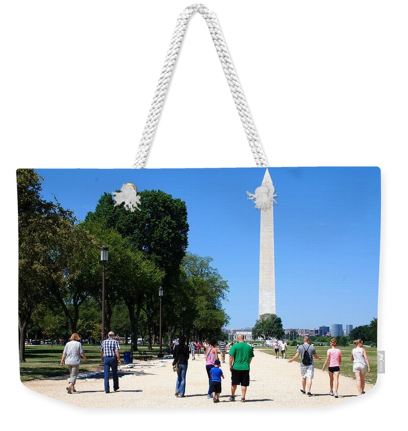 Washington Weekender Tote Bag featuring the photograph Washington Monument #1 by Kenny Glover
