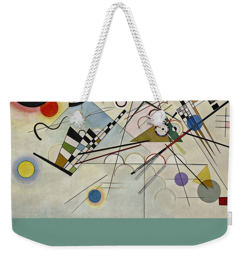 Circles In A Circle Weekender Tote Bag featuring the painting Circles In A Circle by Wassily Kandinsky