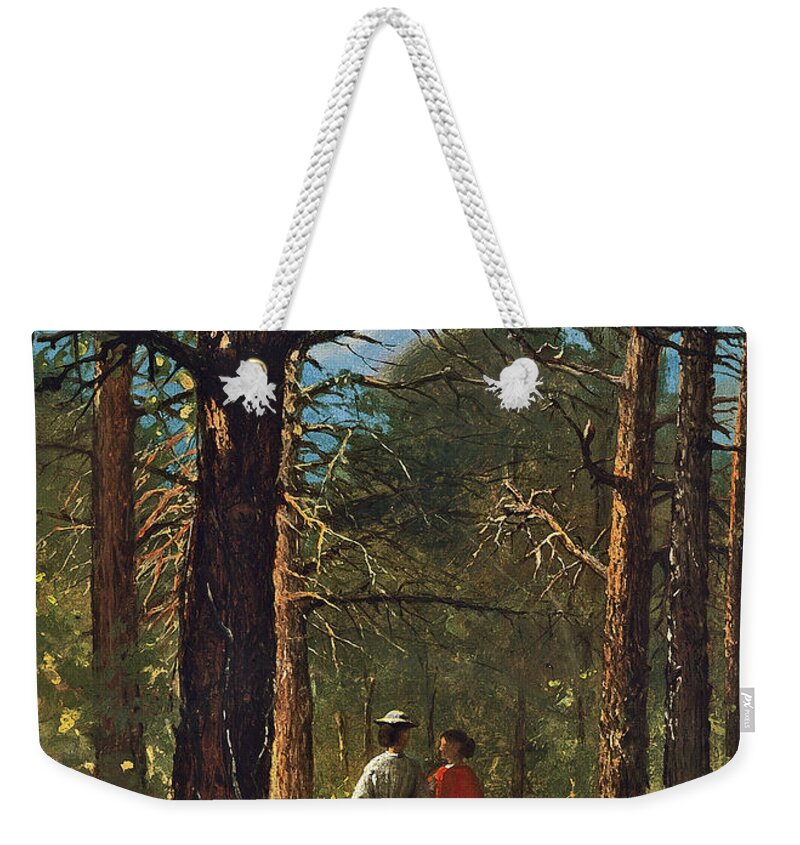 Winslow Homer Weekender Tote Bag featuring the painting Waverly Oaks by Winslow Homer