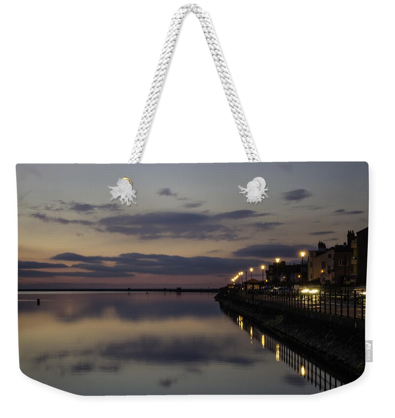 Beautiful Weekender Tote Bag featuring the photograph West Kirby Promenade Sunset by Spikey Mouse Photography