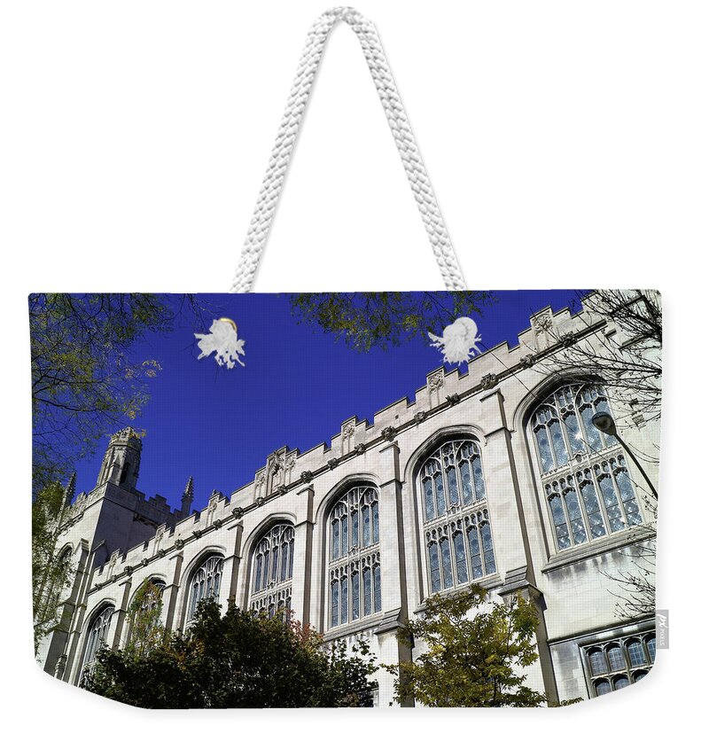 Building Weekender Tote Bag featuring the photograph William Rainey Harper Memorial Library #1 by Scott Kingery