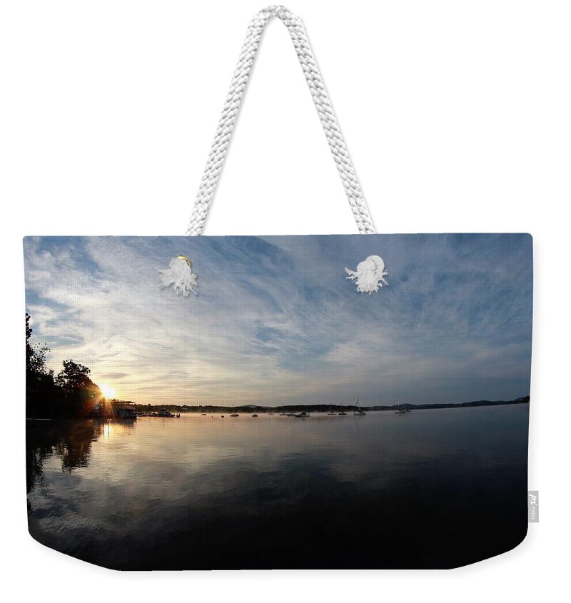 Lake Winnipesaukee Weekender Tote Bag featuring the photograph Wolfeboro Bay #1 by Donn Ingemie