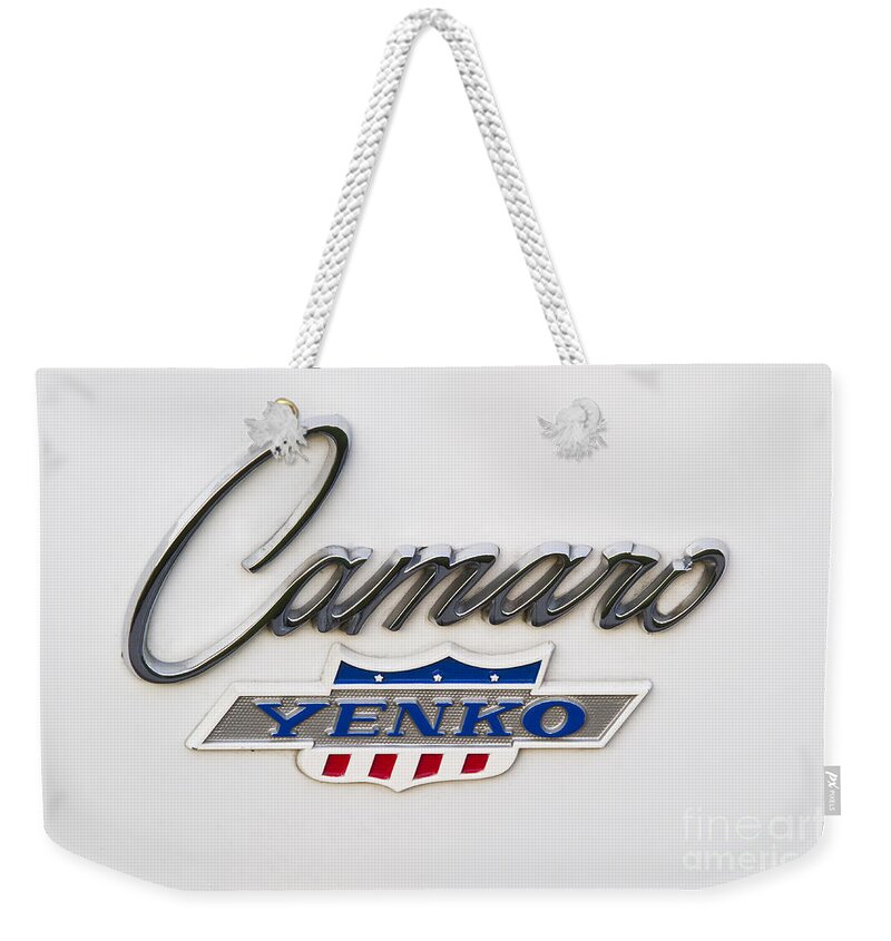 Chevrolet Weekender Tote Bag featuring the photograph Yenko Camaro #1 by Dennis Hedberg