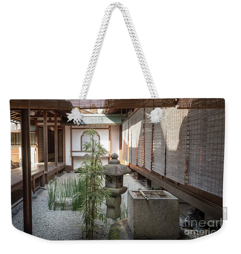 Zen Weekender Tote Bag featuring the photograph Zen Garden, Kyoto Japan by Perry Rodriguez