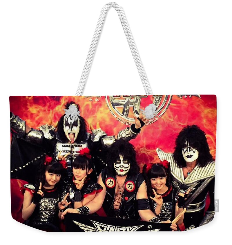 Babymetal Weekender Tote Bag featuring the photograph Babymetal #10 by Jackie Russo