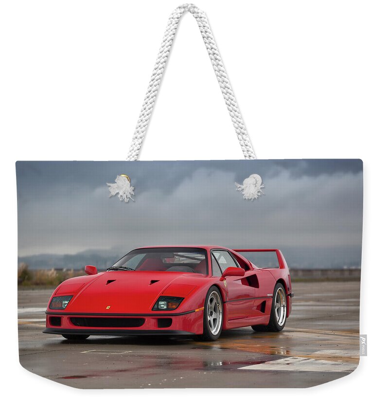 F12 Weekender Tote Bag featuring the photograph #Ferrari #F40 #Print #10 by ItzKirb Photography