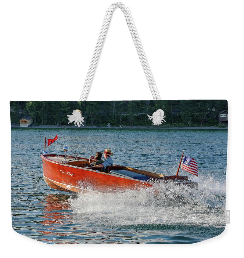Boat Weekender Tote Bag featuring the photograph Classic Riva #17 by Steven Lapkin