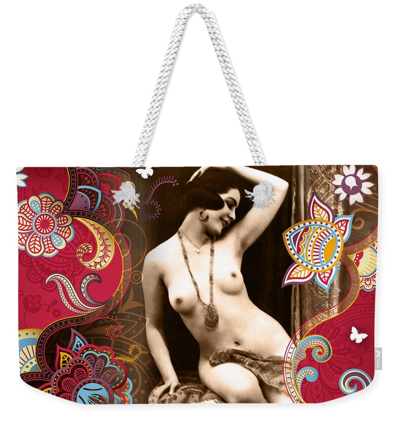 Erotic Weekender Tote Bag featuring the photograph Nostalgic Seduction Goddess #6 by Chris Andruskiewicz