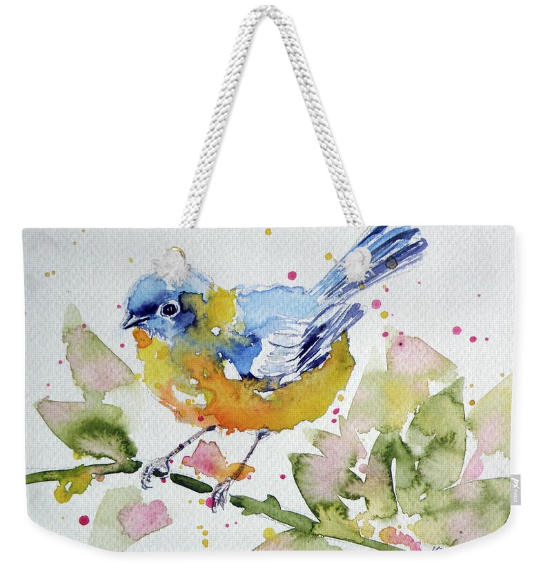 Bird Weekender Tote Bag featuring the painting Bird #11 by Kovacs Anna Brigitta