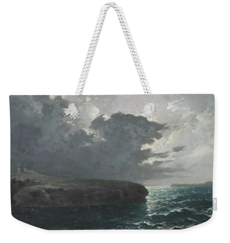 Attributed To Girolamo Gianni (italian Weekender Tote Bag featuring the painting Moonlight #11 by MotionAge Designs