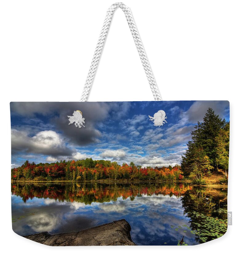 Reflection Weekender Tote Bag featuring the digital art Reflection #11 by Maye Loeser