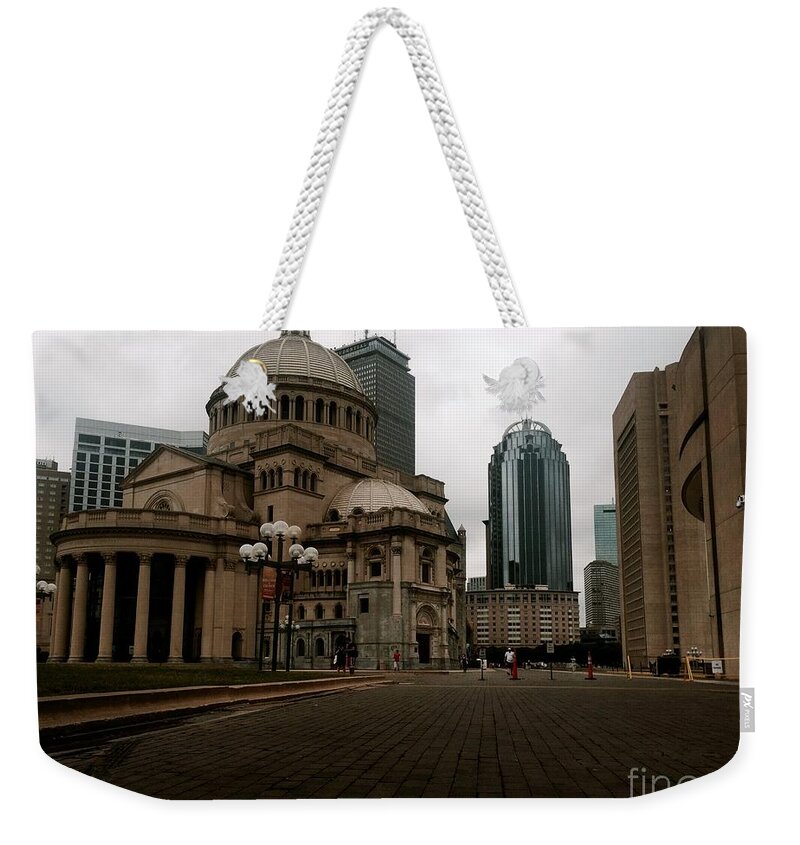 Prudential Center Weekender Tote Bag featuring the photograph 111 Huntington Ave by KD Johnson