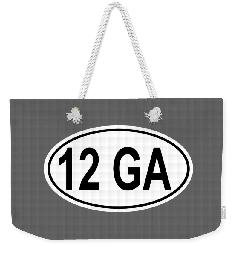 12 Ga Weekender Tote Bag featuring the photograph 12 GA Shotgun shell Design by Keith Webber Jr
