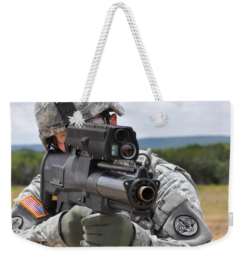 Soldier Weekender Tote Bag featuring the photograph Soldier #12 by Jackie Russo