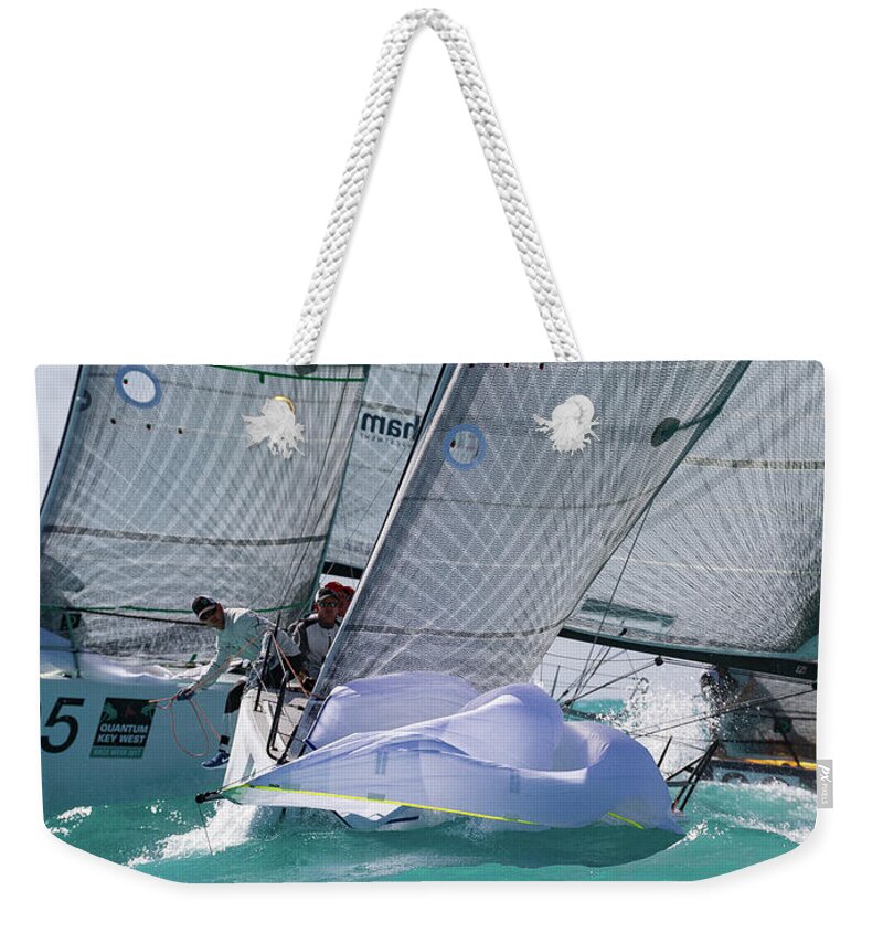 Aberration Weekender Tote Bag featuring the photograph Key West Race Week #1262 by Steven Lapkin