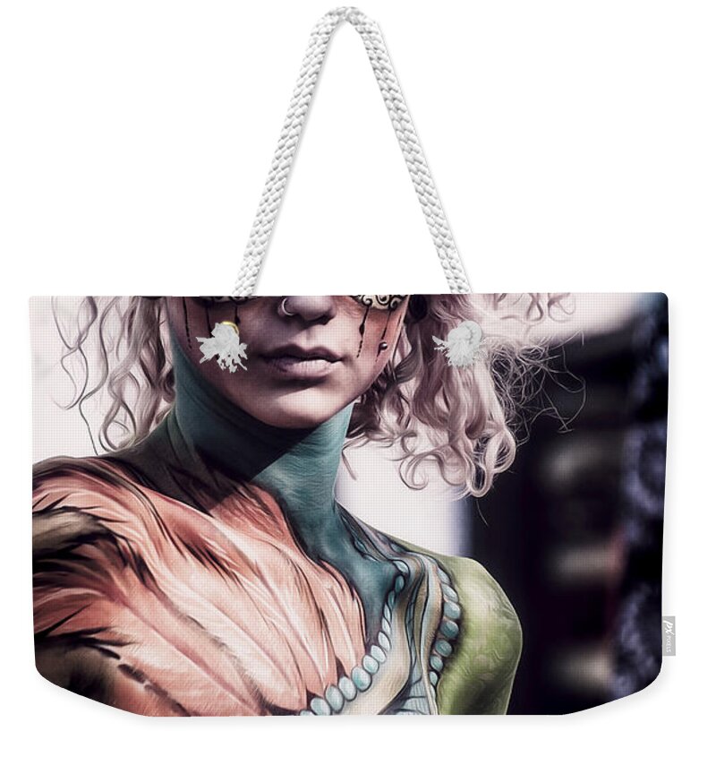 Bodypainting Weekender Tote Bag featuring the photograph Bodypainting by Traven Milovich
