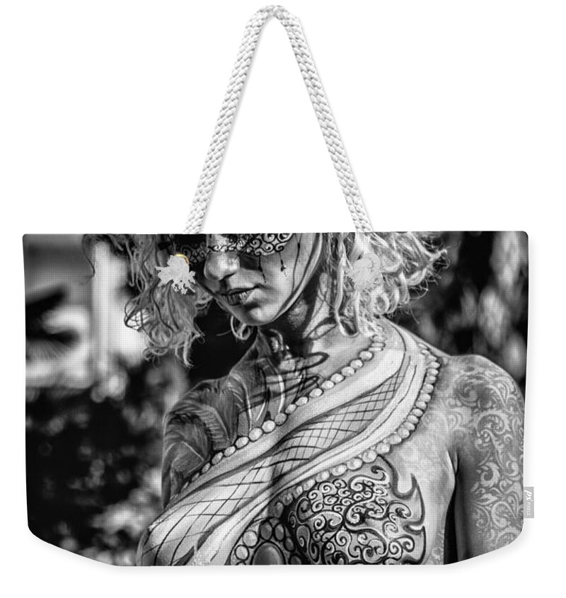Bodypainting Weekender Tote Bag featuring the photograph Bodypainting by Traven Milovich
