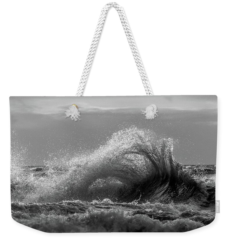 Lake Erie Weekender Tote Bag featuring the photograph Lake Erie Waves #14 by Dave Niedbala