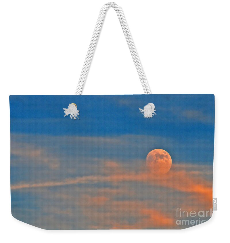 Moon Weekender Tote Bag featuring the photograph 14- Moonfire by Joseph Keane