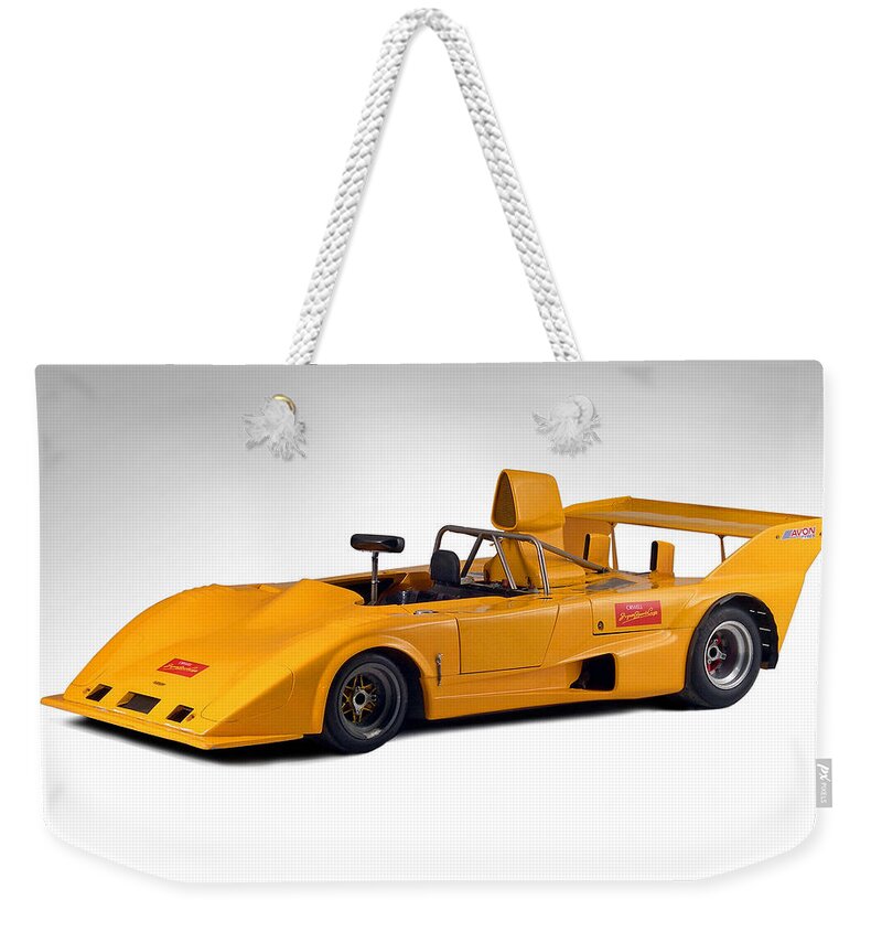 Race Car Weekender Tote Bag featuring the digital art Race Car #14 by Maye Loeser