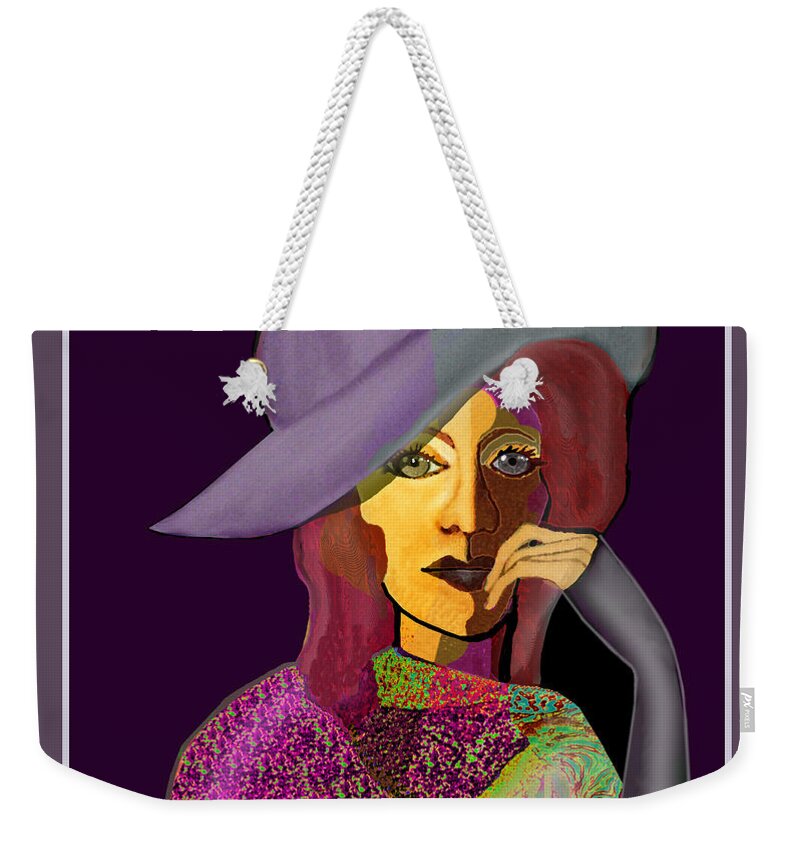 1634 Weekender Tote Bag featuring the digital art 1634 - My Eyes have seen it all 2017 by Irmgard Schoendorf Welch