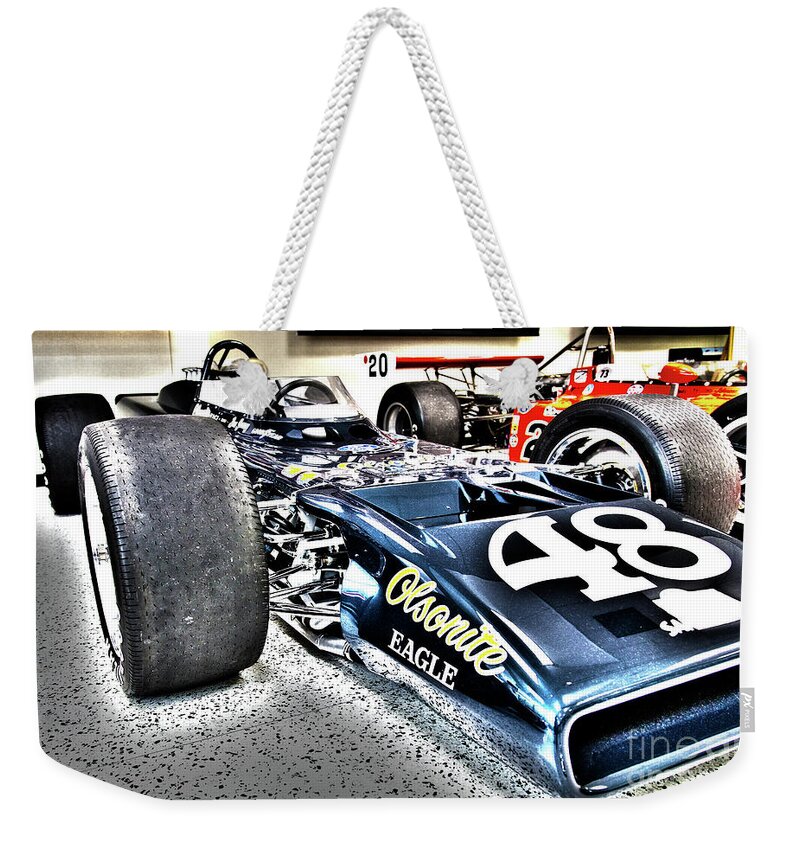Indy Weekender Tote Bag featuring the photograph Indy Race Car Museum #17 by ELITE IMAGE photography By Chad McDermott