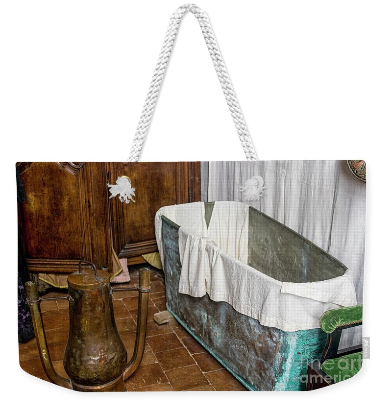 17th Century Weekender Tote Bag featuring the photograph 17th Century Bathroom by Patricia Hofmeester