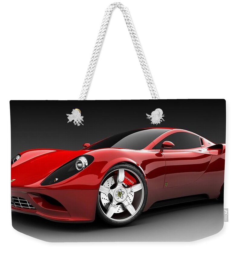 Ferrari Weekender Tote Bag featuring the photograph Ferrari #19 by Jackie Russo
