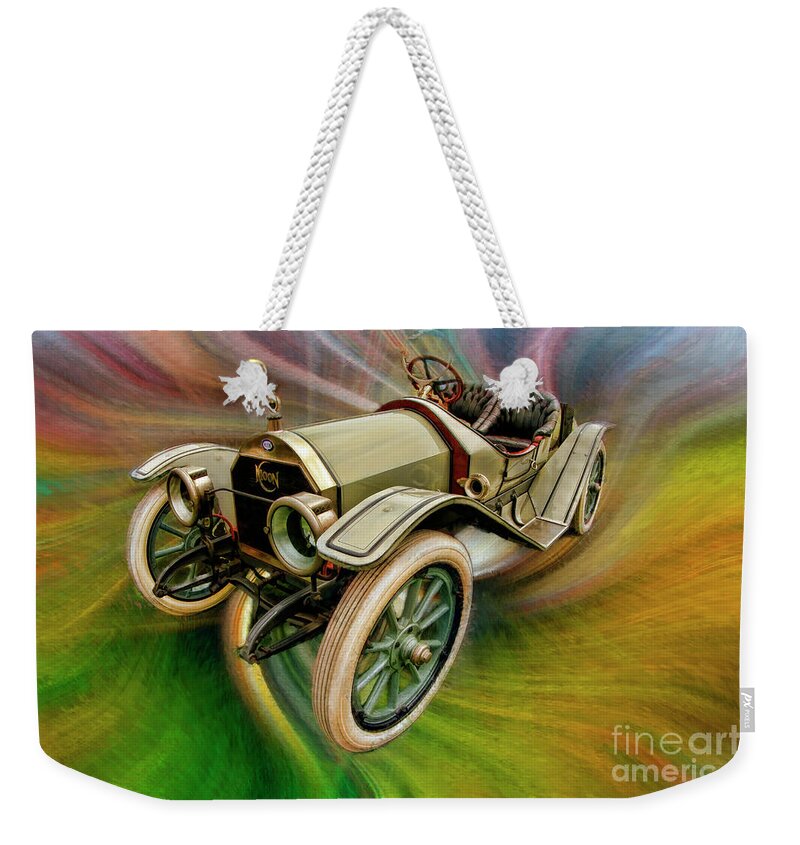 1912 Moon 30 Raceabout Weekender Tote Bag featuring the photograph 1912 Moon 30 Raceabout by Blake Richards