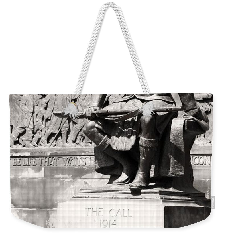 Scotland Weekender Tote Bag featuring the photograph 1914 The Call by Martina Fagan