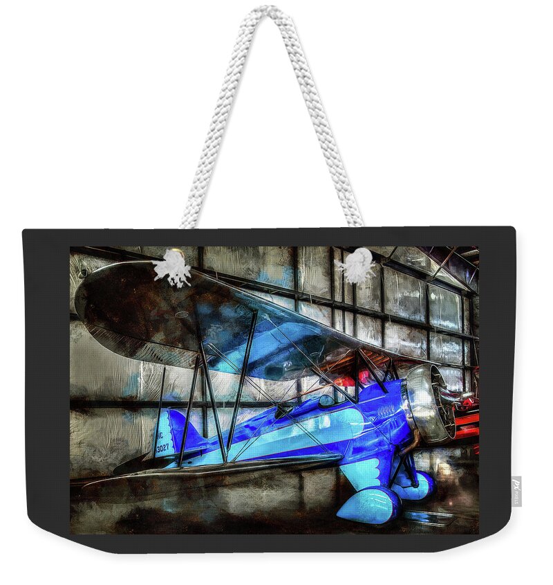 Aviation Weekender Tote Bag featuring the photograph 1932 Waco Biplane by Thom Zehrfeld