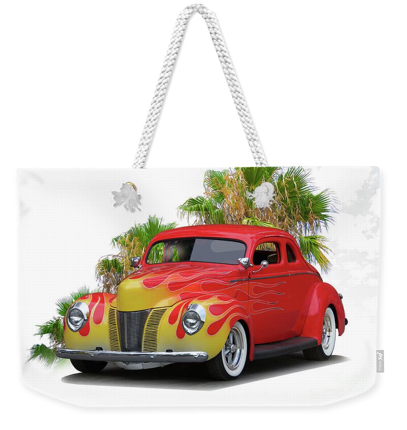 Auto Weekender Tote Bag featuring the photograph 1940 Ford 'Island Hopper' Coupe by Dave Koontz