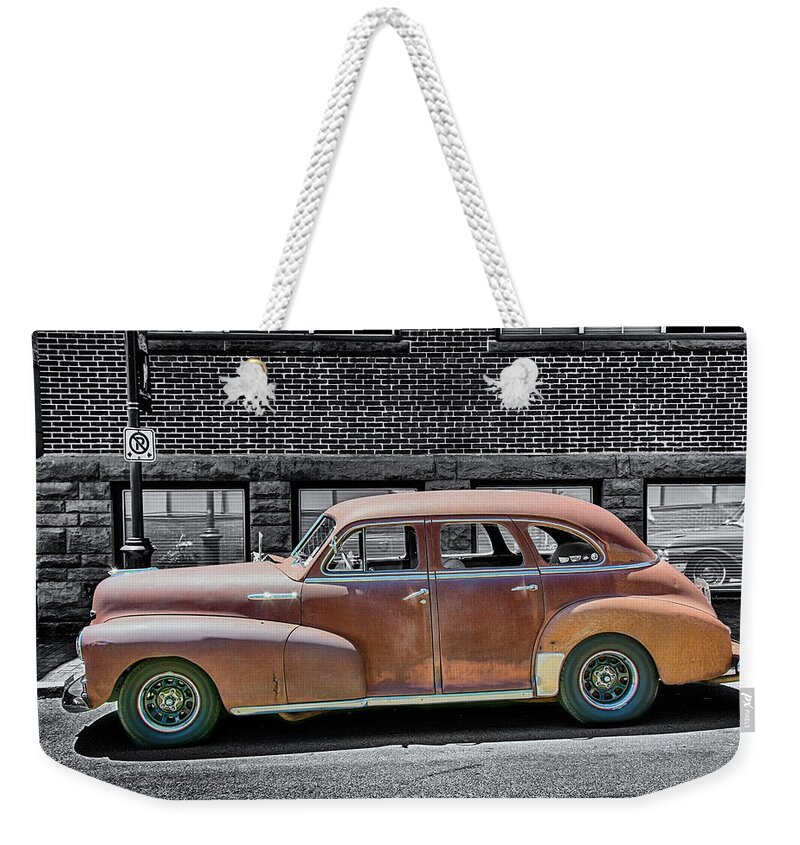 2017 Weekender Tote Bag featuring the digital art 1948 Chevrolet Stylemaster by Ken Morris