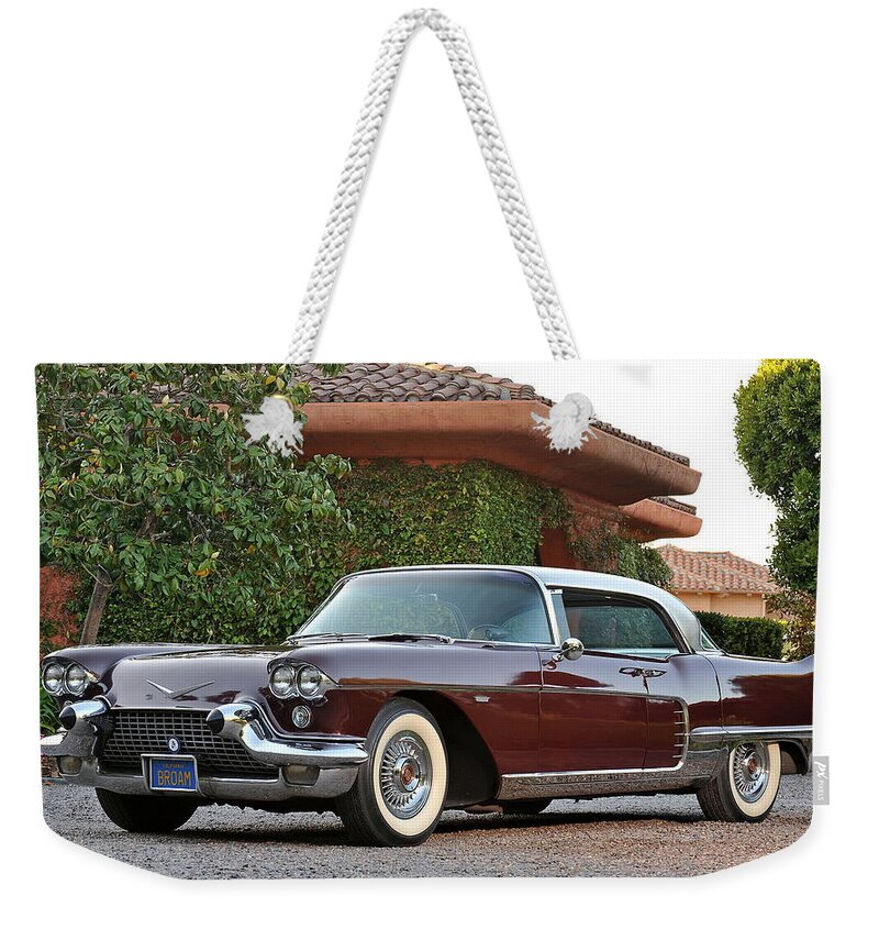 1958 Cadillac Eldorado Brougham Weekender Tote Bag featuring the photograph 1958 Cadillac Eldorado Brougham by Jackie Russo