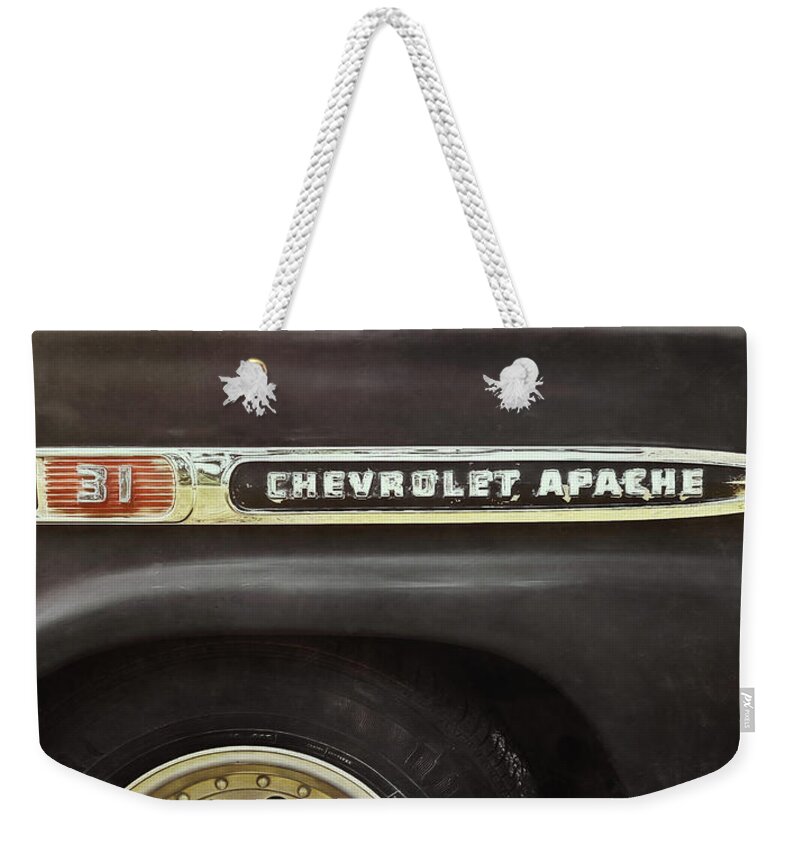 Classic Car Weekender Tote Bag featuring the photograph 1959 Chevy Apache by Scott Norris