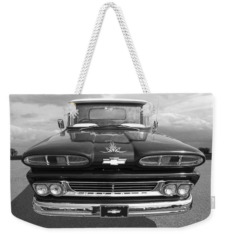 Chevrolet Truck Weekender Tote Bag featuring the photograph 1960 Chevy Truck by Gill Billington