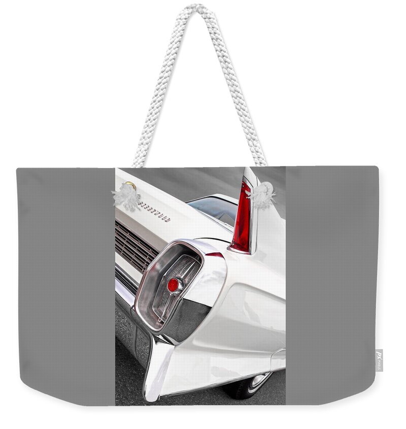 Cadillac Weekender Tote Bag featuring the photograph 1960s Cadillac Fleetwood by Gill Billington