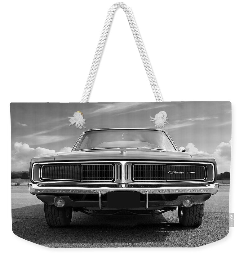 Dodge Weekender Tote Bag featuring the photograph 1969 Dodge Charger by Gill Billington