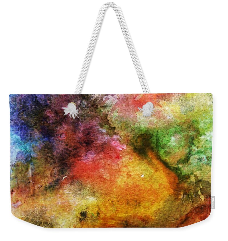 Abstract Weekender Tote Bag featuring the painting 1d Abstract Expressionism Digital Painting by Ricardos Creations