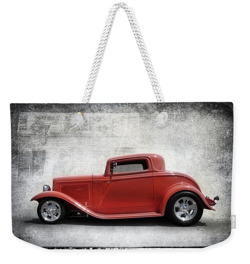 Car Weekender Tote Bag featuring the photograph 3 Window Coupe #2 by Keith Hawley