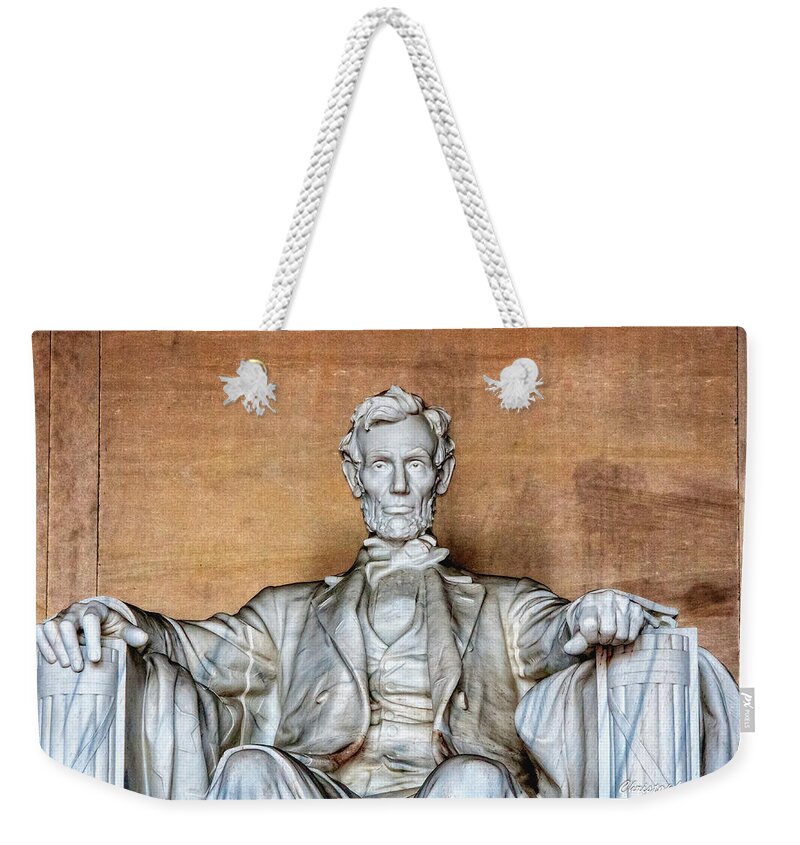 Abraham Lincoln Weekender Tote Bag featuring the photograph Abraham Lincoln by Christopher Holmes