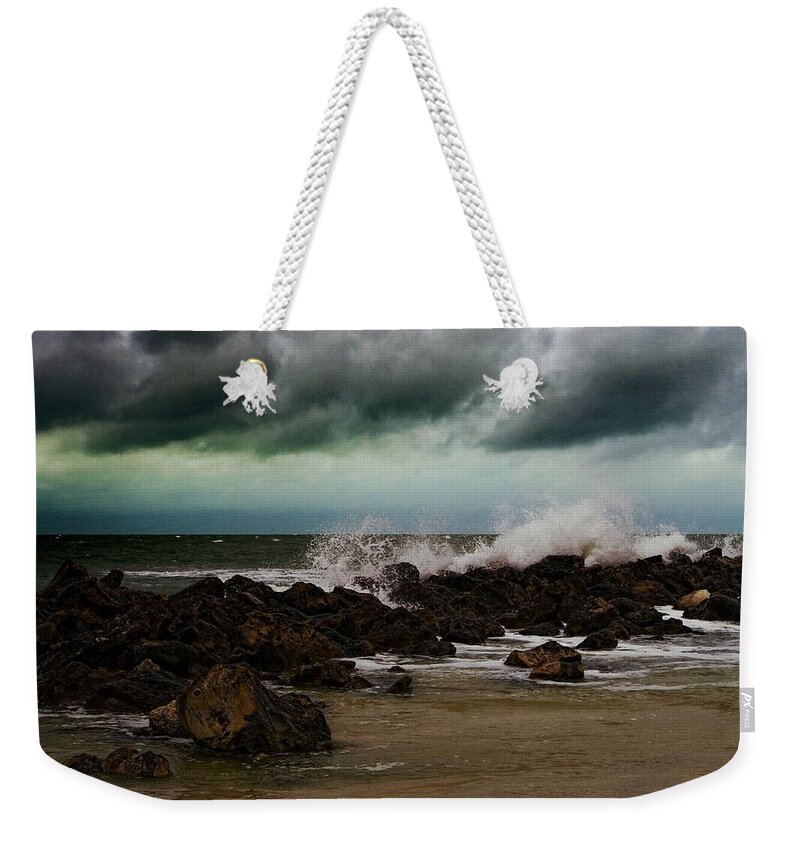 Waves Weekender Tote Bag featuring the photograph After the Storm #2 by Stoney Lawrentz