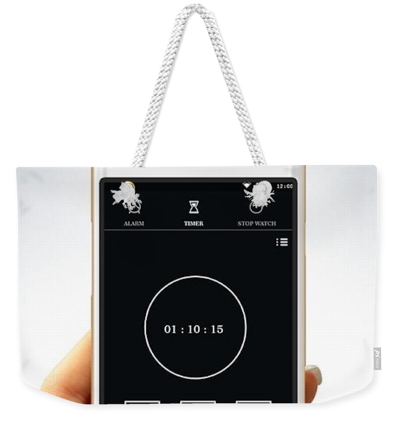 Alarm Clock Weekender Tote Bag featuring the mixed media Alarm Clock #2 by Ionic Webtech
