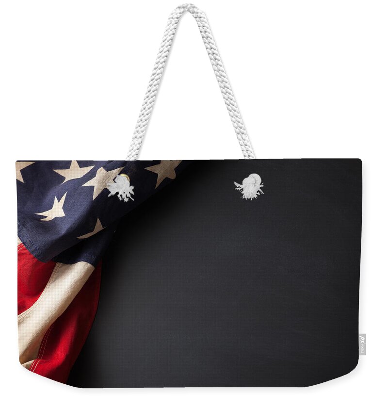 American Flag Weekender Tote Bag featuring the digital art American Flag #2 by Maye Loeser