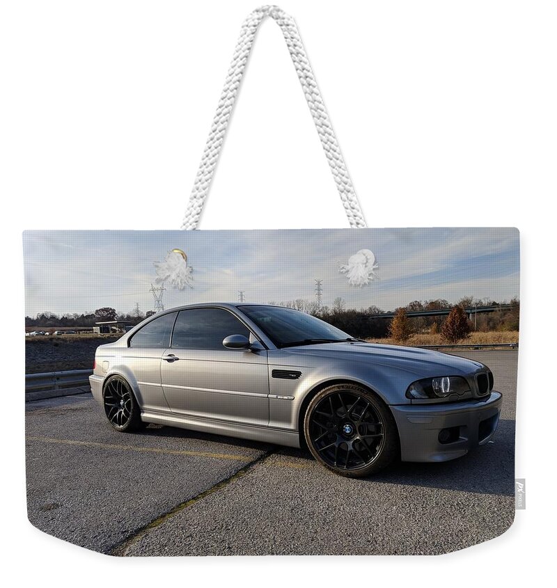 Bmw M3 Coupe Weekender Tote Bag featuring the photograph BMW M3 Coupe #2 by Jackie Russo